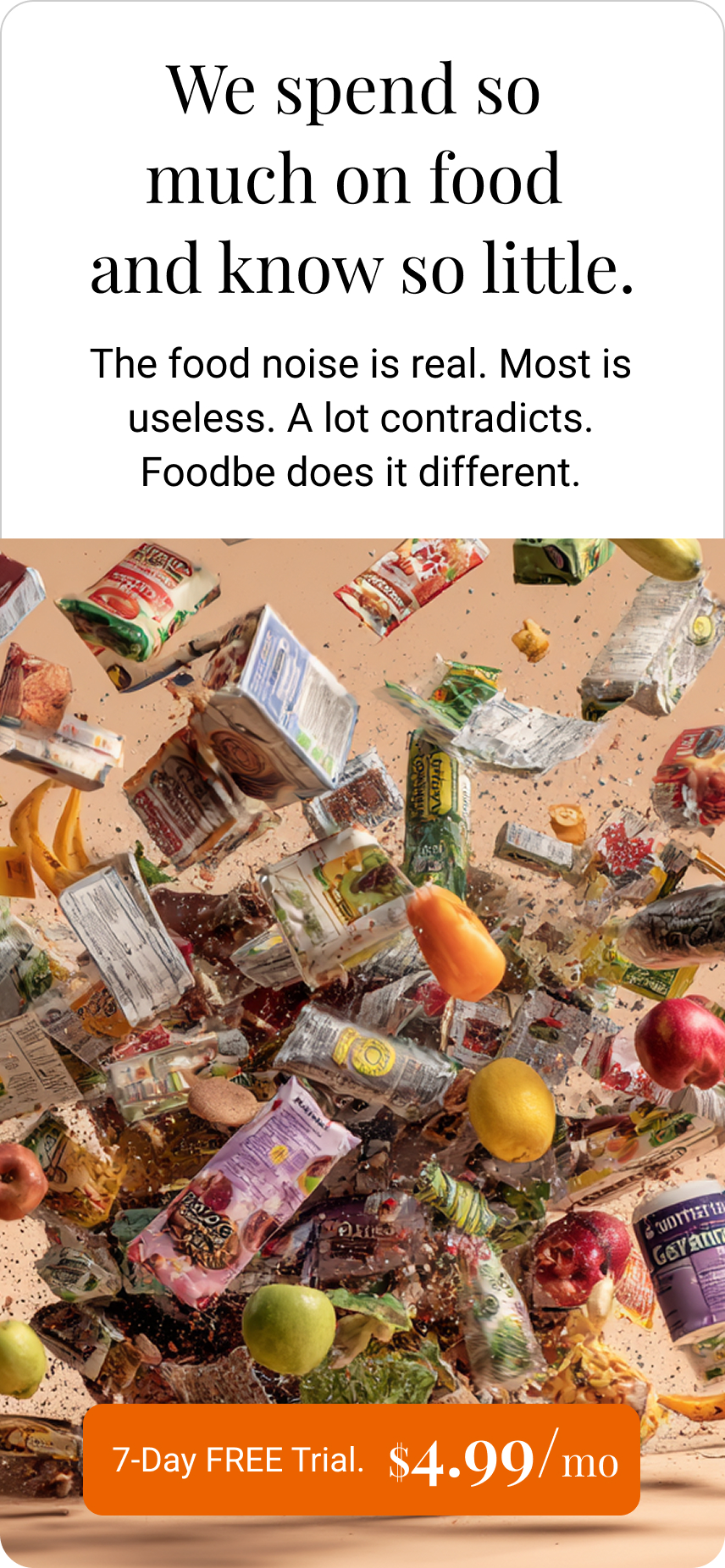 Foodbe app screen 1