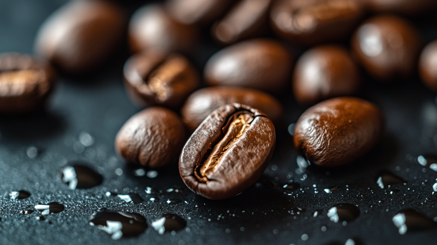 Dark roast and light roast coffee beans — caffeine content comparison by roast level